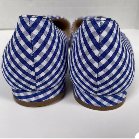Talbots blue Edison gingham flats size 10 worn once! - Picture 3 of 3